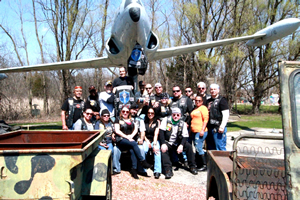 The Royal Warriors Motorcycle Club, in anticipation for their first interstate ride of the season.