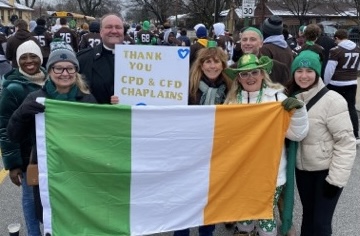 CPD and CFD Chaplains as Grand Marshal of the South Side Irish Parade