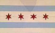 Chicago Wood Flag